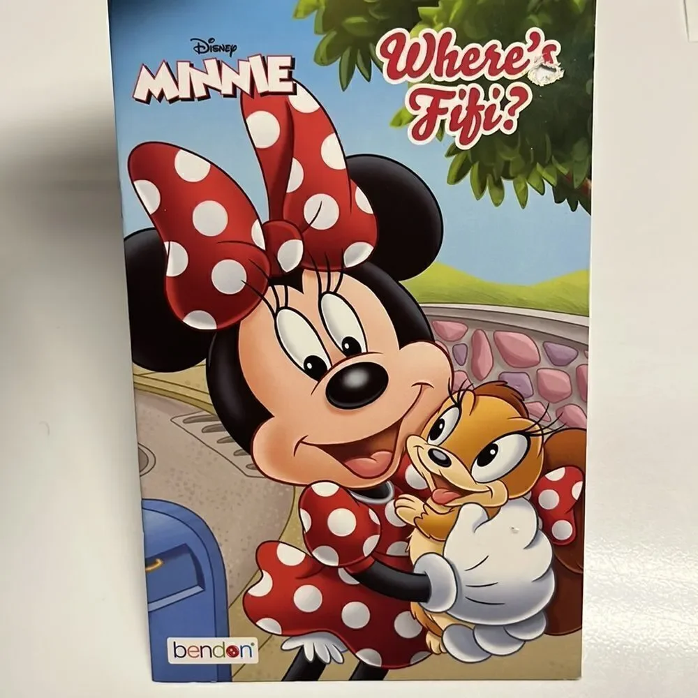 Disney Minnie Mouse Pink/Blue Mini Adjustable Backpack with 2 Paperback books
